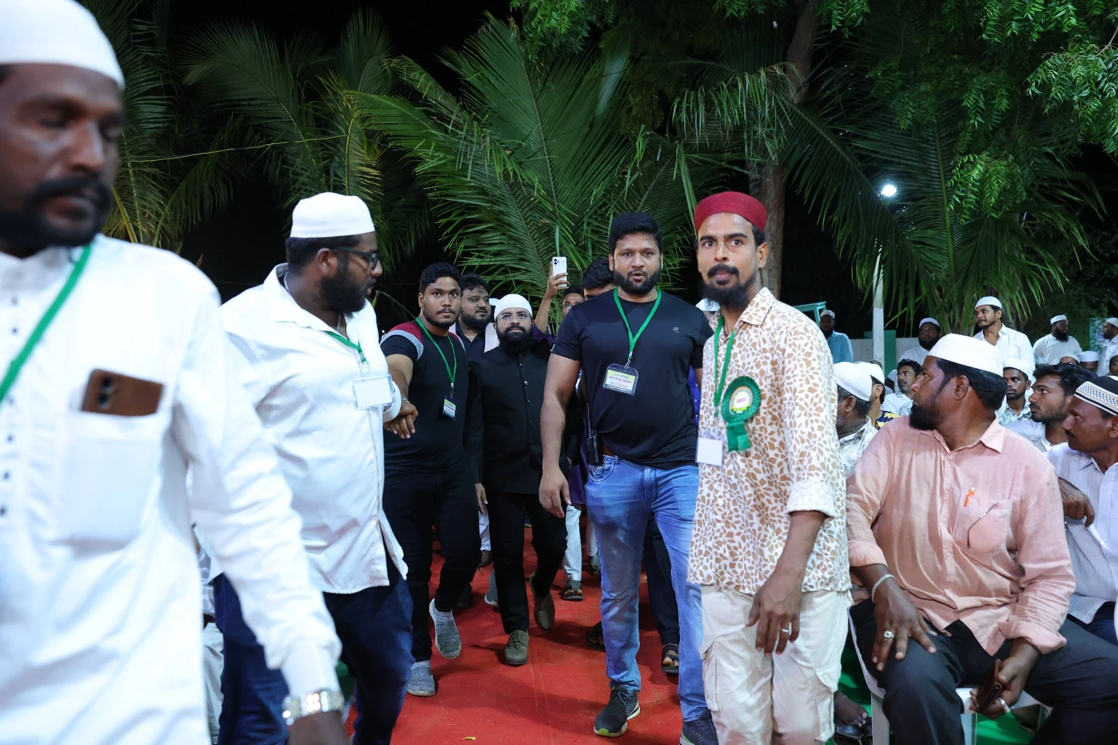 With attendees and event organisers